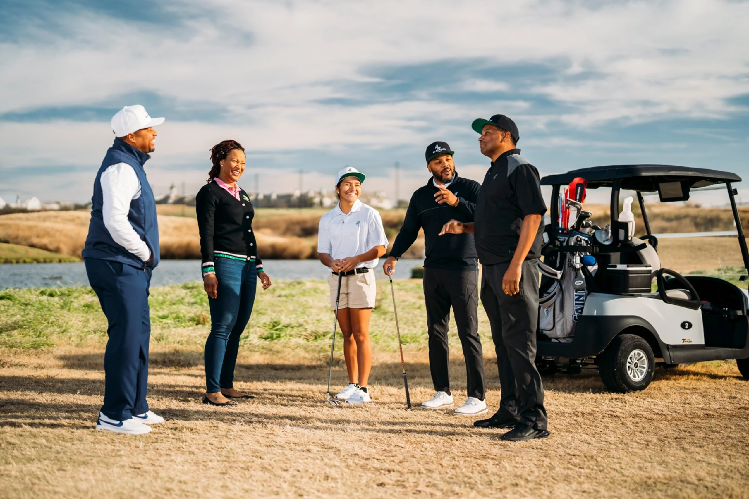 Members of the Blackbird community together at a golf event
