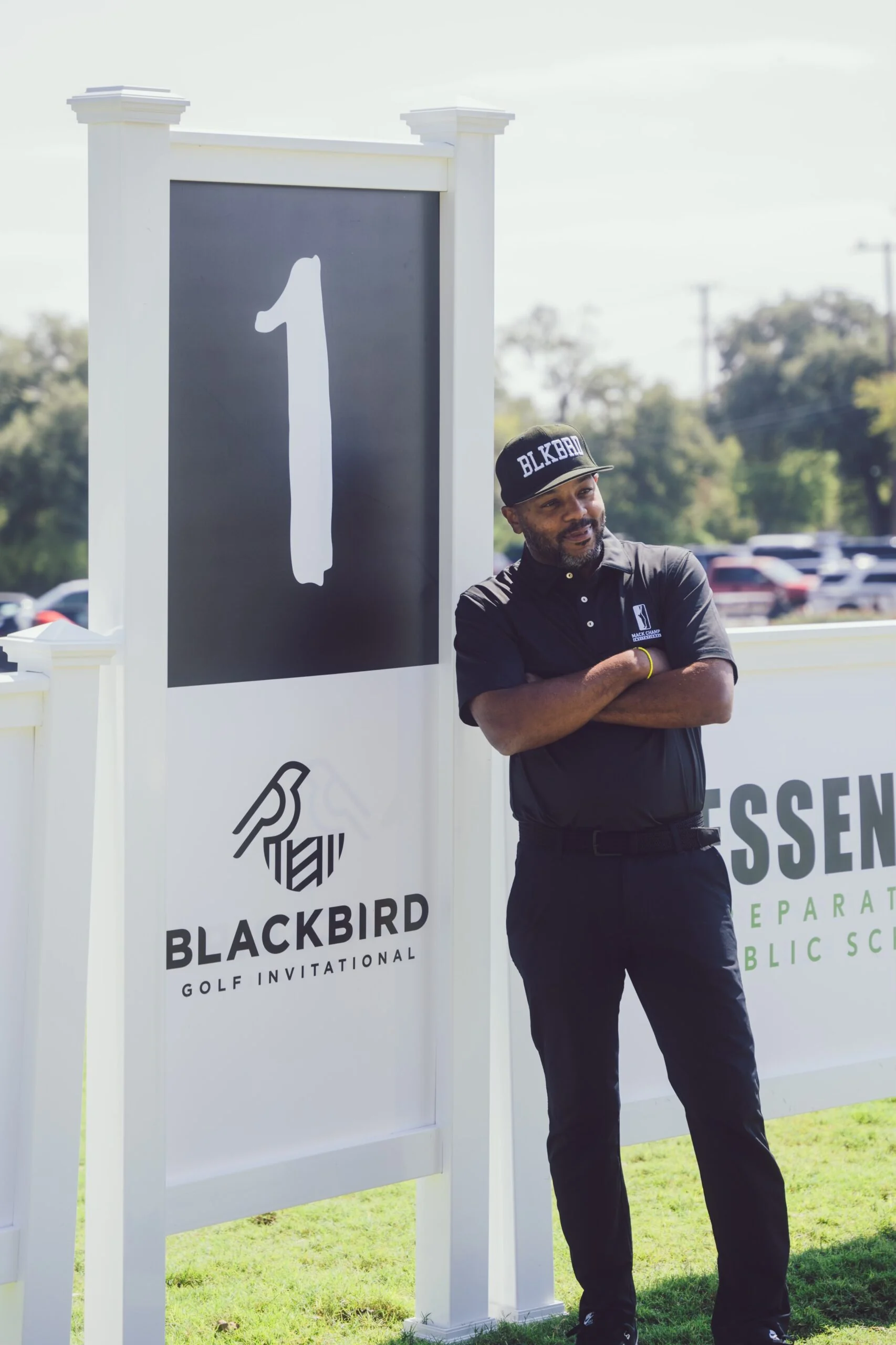 Blackbird partner signage on the golf course