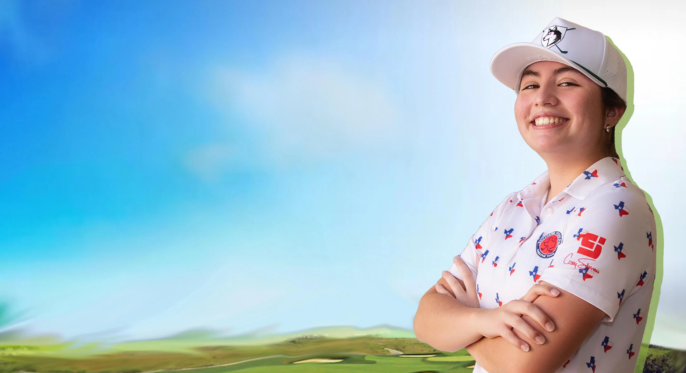 Mia Arroyo on the golf course